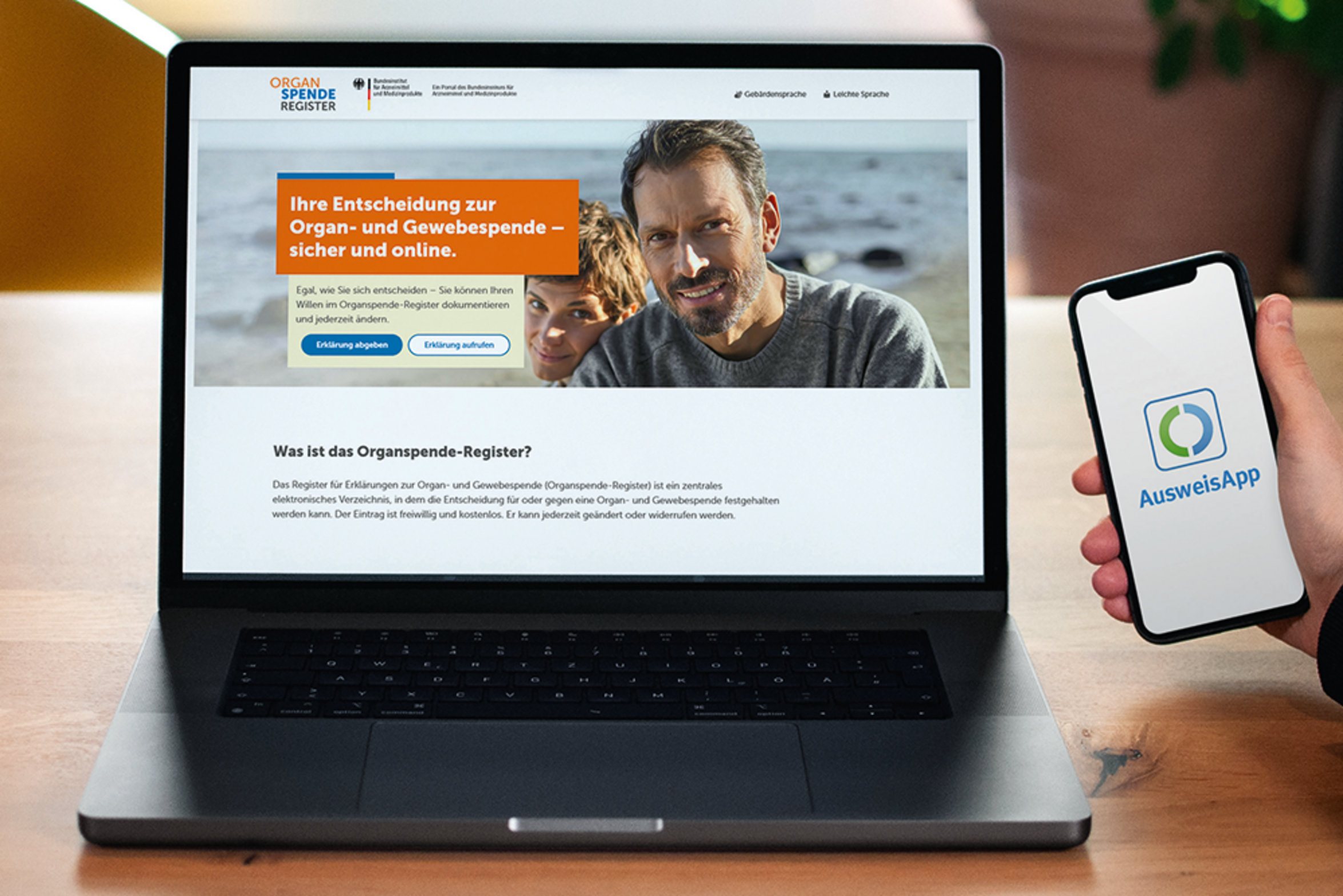 UKM Organspende | Link zum Organspende-Register